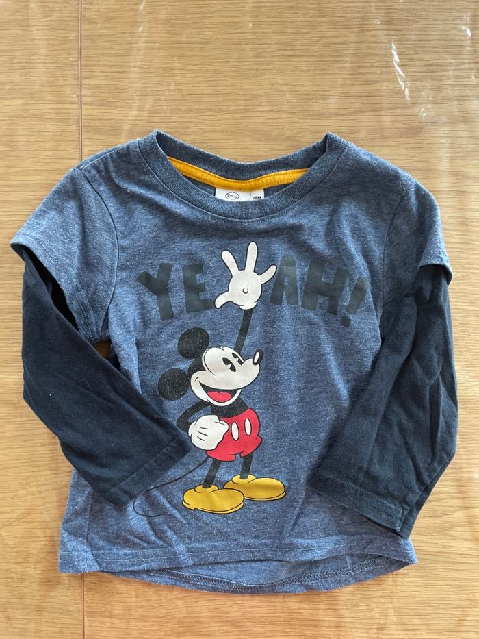 Lot 2 t-shirt manches longues Disney - photo numéro 3
