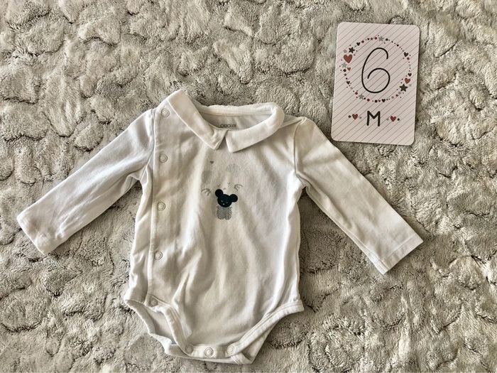 Body mixte bébé avec col 6 mois obaïbi neuf