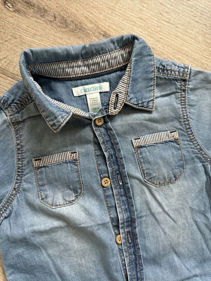 Chemise en jean obaibi 12 mois - photo numéro 3
