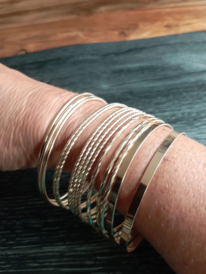 Lot de 14 joncs acier doré - photo numéro 5