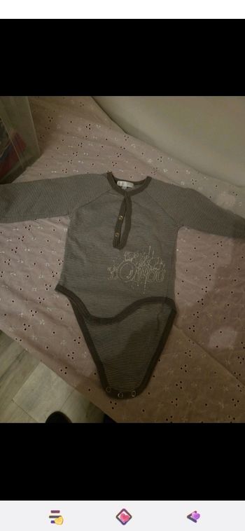 Lot de 2 body garcon  manche longue 6 mois