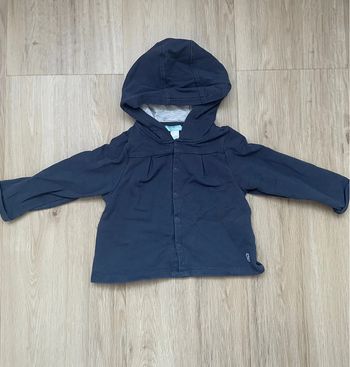 Gilet à capuche Obaïbi bleu marine 12 mois