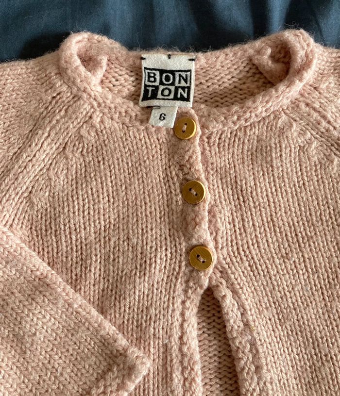 Gilet laine et alpaga rose 6mois Bonton - photo numéro 3
