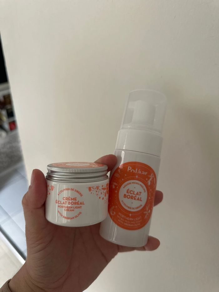 Lot crème visage et mousse Éclat Boréal - Polaar