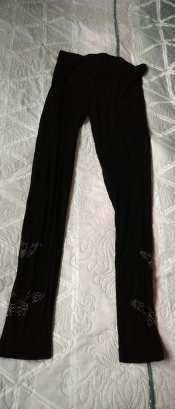 Leggings de fêtes papillon en  clous noir femme 36