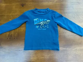 T-shirt manche longue bleu marine orchestra 3 ans dinosaure