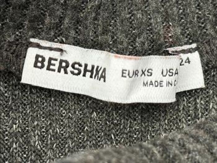 Pull court gris foncé chiné - photo numéro 2