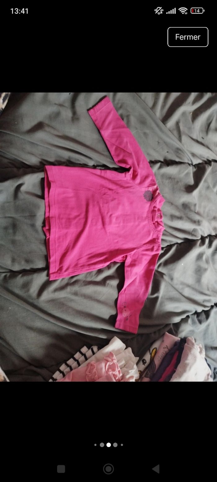 Tee shirt manche longue bébé fille taille 6 mois - photo numéro 10