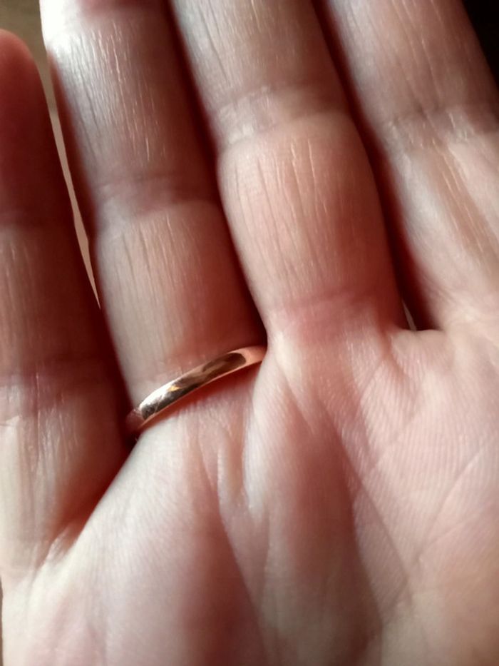 Jolie bague en argent rose avec zirconium - photo numéro 4