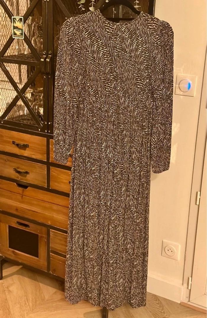 Robe longue motif noir blanc lurex An’ge taille 1 - photo numéro 5
