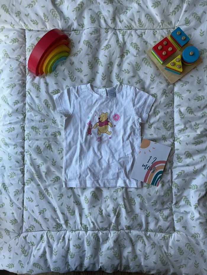 teeshirt manches courtes disney winnie 12 mois