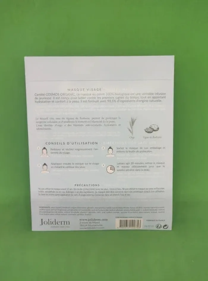Joliderm masque visage en coton bio - photo numéro 3