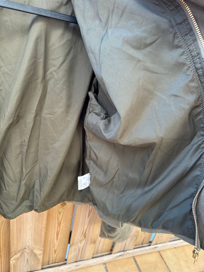Veste over size kaki fermeture éclair taille S - photo numéro 6