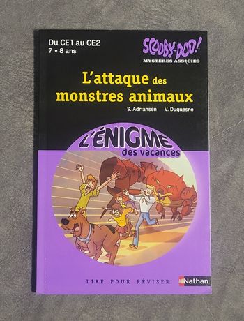 Enigmes Scooby-Doo L'attaque des monstres animaux CE1 - CE2 Vincent Duquesne, Sophie Adriansen