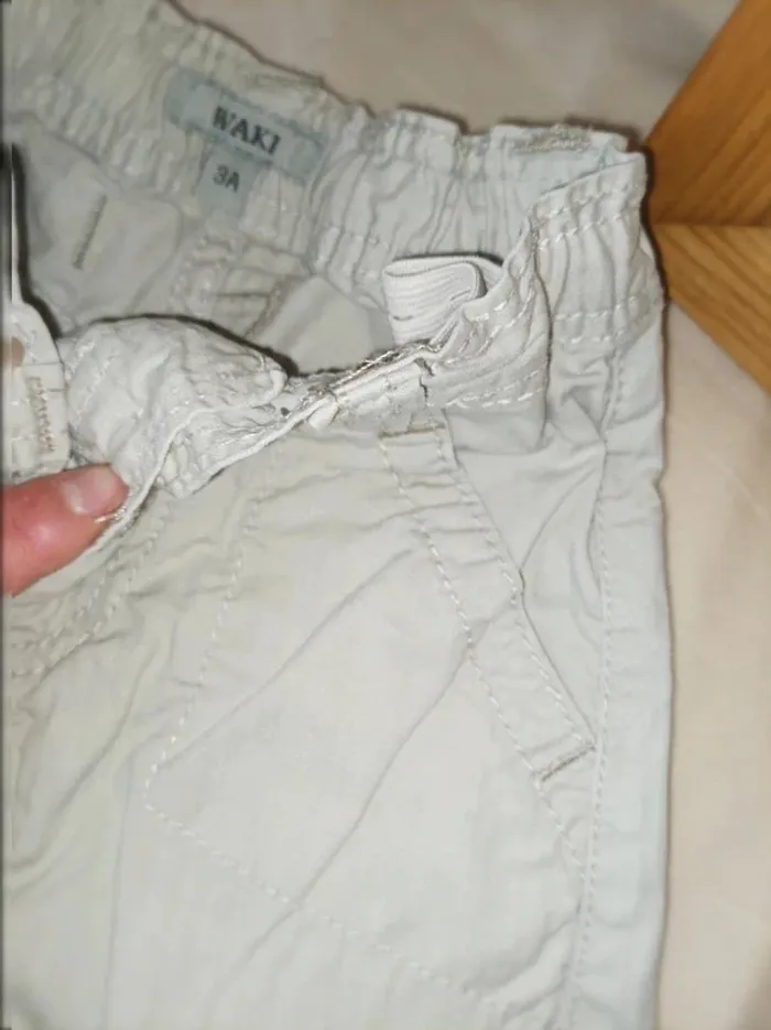 Pantalon cargo beige Waki garçon 3 ans - photo numéro 3