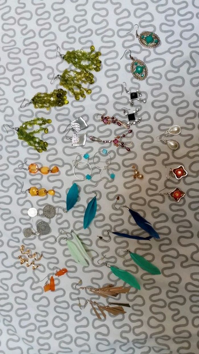 Ensemble boucles d'oreilles fantaisies - photo numéro 2