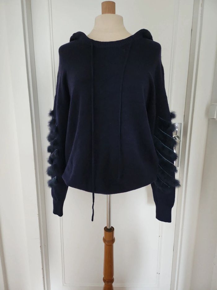 Pull à capuche laine/angora - photo numéro 2