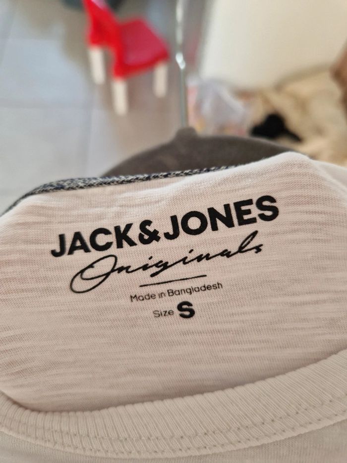 T shirt Homme blanc Jack&Jones - photo numéro 3