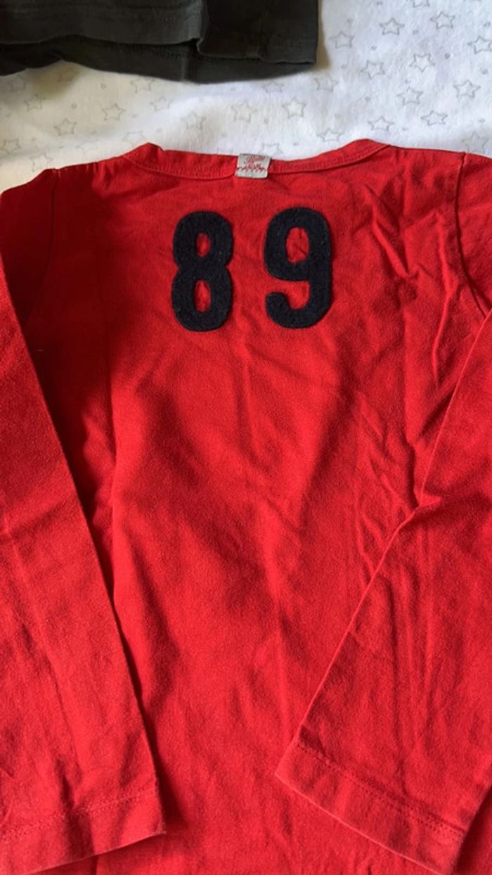 T-shirt manches longues rouge 4/5 ans garçon Bellerose - photo numéro 4