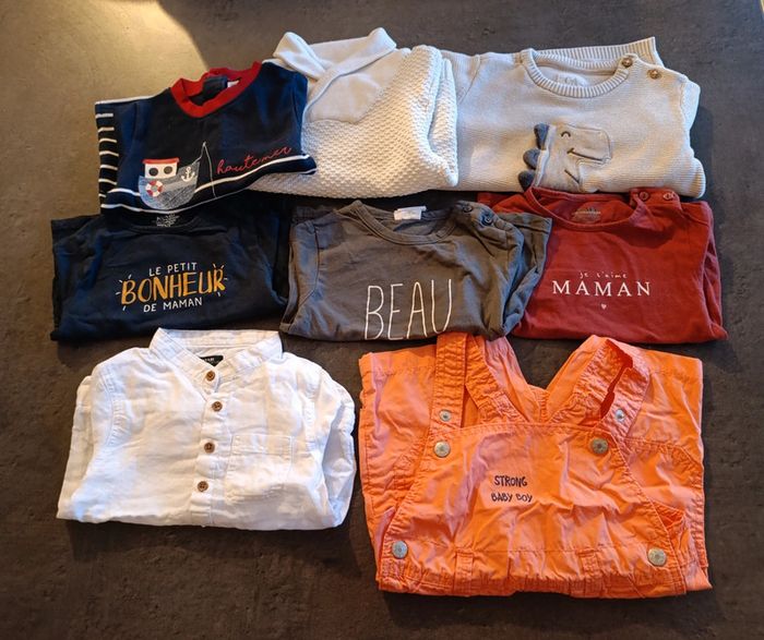 Lot de 15 vêtements en taille 12 mois - photo numéro 2