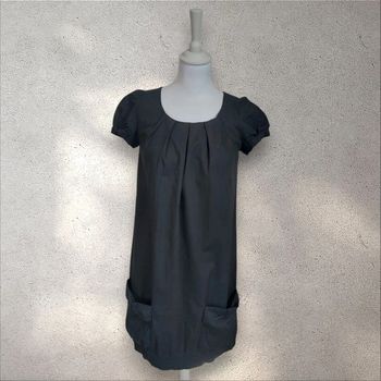 Robe noire naf-naf manches courtes été femme taille S
