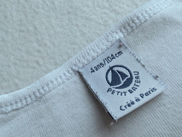 Tshirt MC sous-vêtement blanc - 4A - Petit Bateau - photo numéro 3