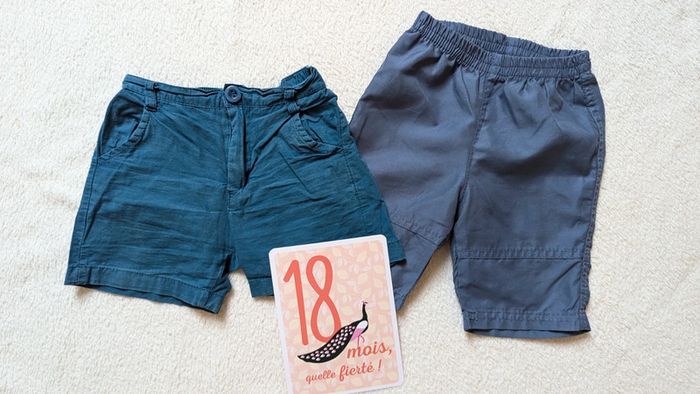 Lot 2 short bermuda 18 mois