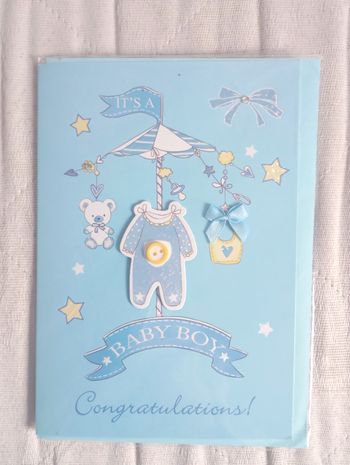 Carte de naissance bébé garçon