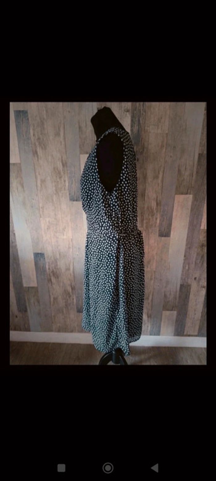 Robe à pois bleu marine paprika 44 - photo numéro 3