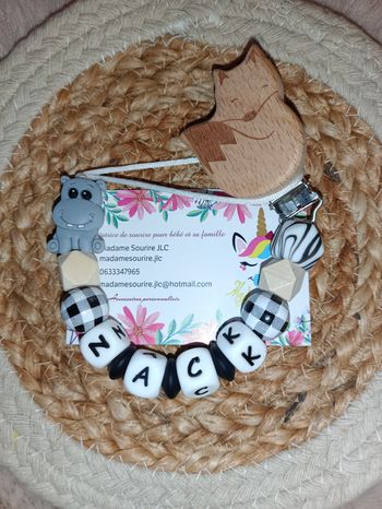 Attache tétine Hippopotame