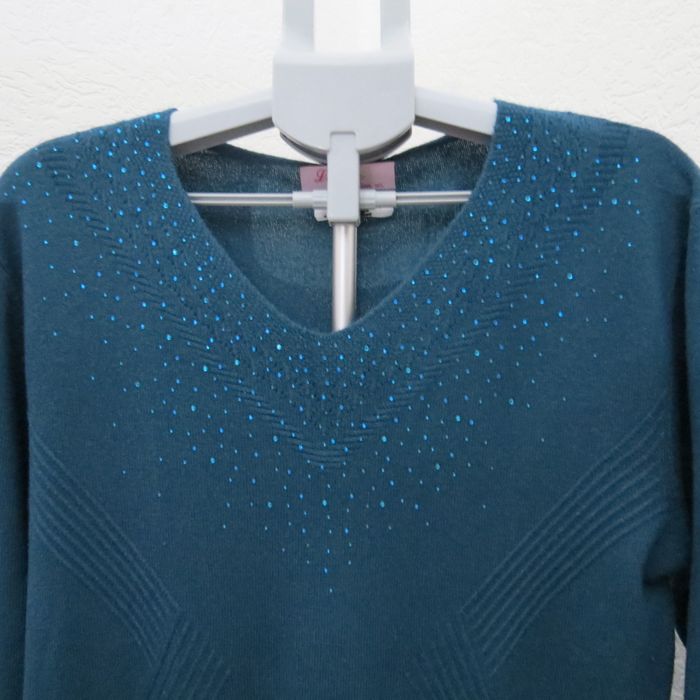 ✨ Pull élégant bleu canard – Linda Collection (Taille M/L) ✨ - photo numéro 3