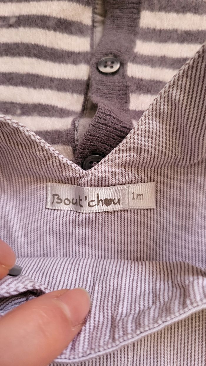 Ensemble salopette + gilet 1 mois - photo numéro 4