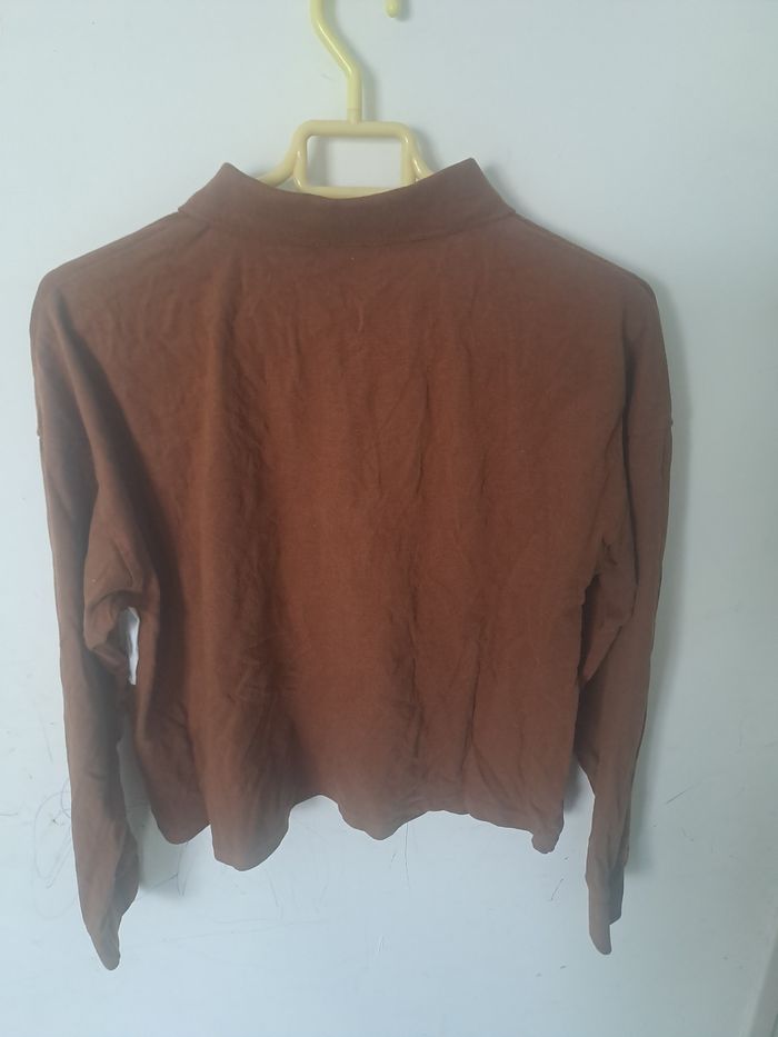 Pull style polo Brooklyn New York Marron Taille L - photo numéro 9