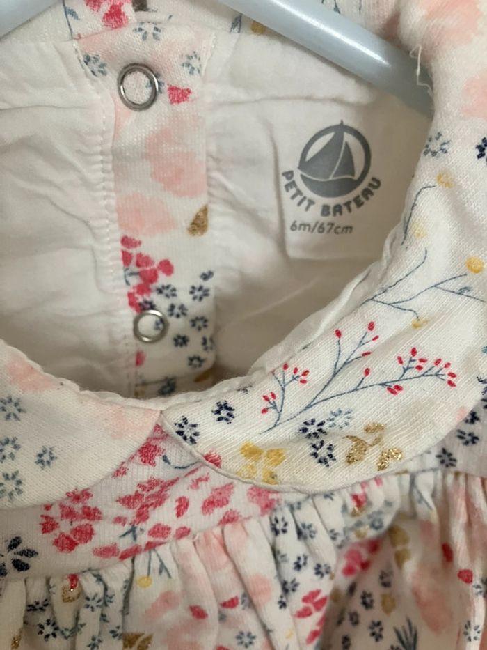 Très jolie robe imprimée fleurs 6mois Petit Bateau - photo numéro 4