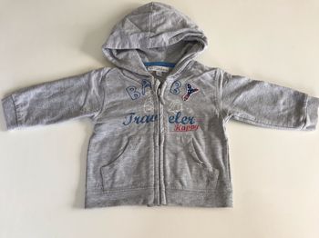 Sweat zippé à capuche Baby traveler 9M