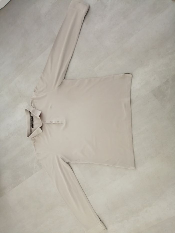 polo manches longues beige taille M Brice neuf - photo numéro 2