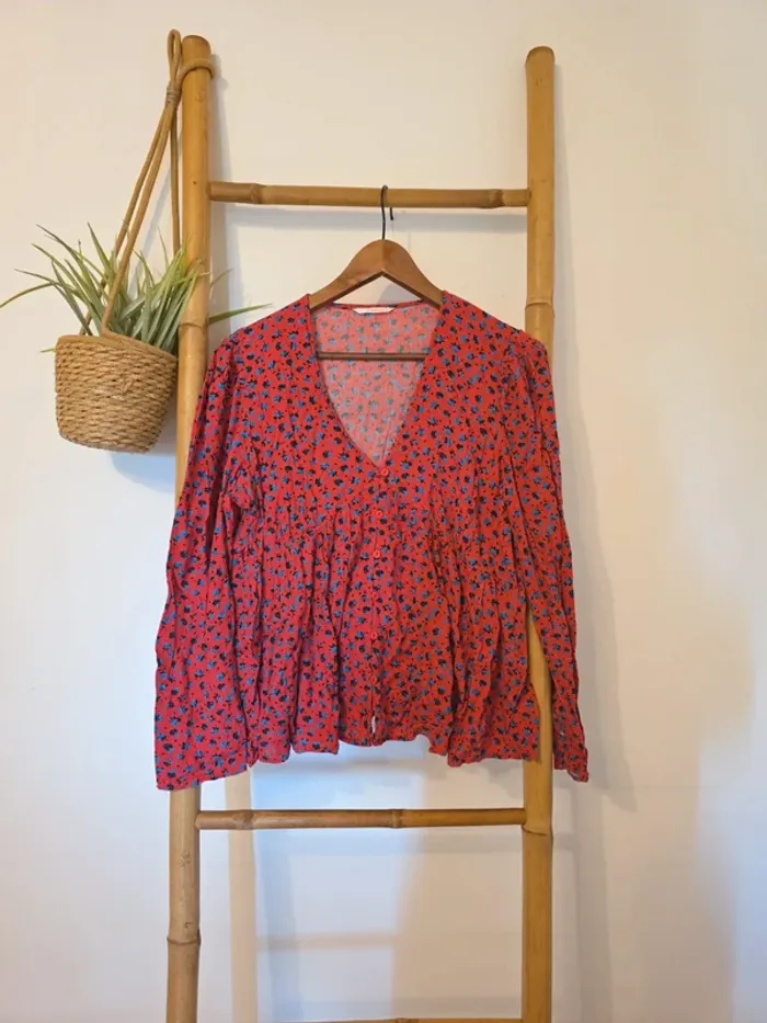 Blouse camaïeu fleurie