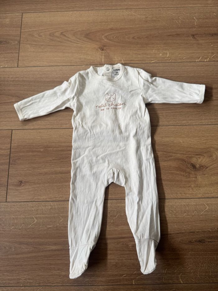 Pyjama Kiabi 3 mois petit chaton
