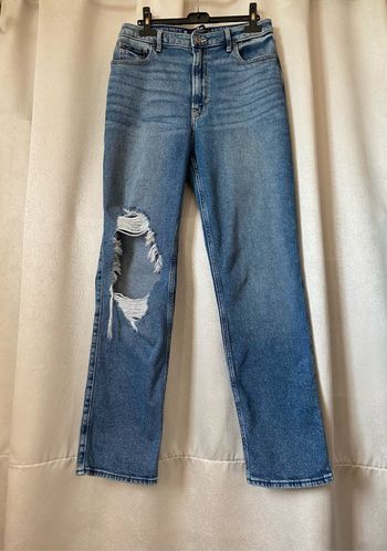 Jeans troué bleu taille haute W29 L31 Hollister