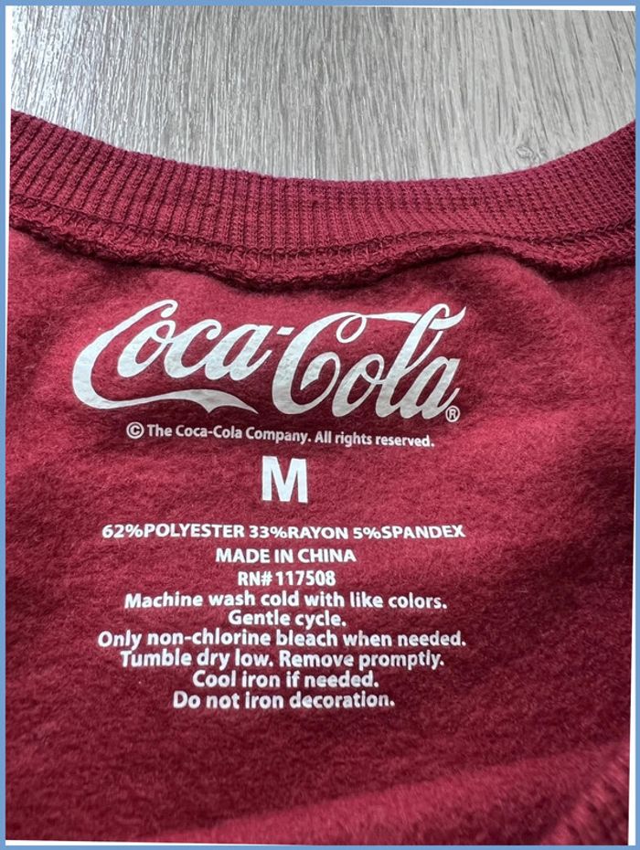 Pull vintage Coca-Cola Bordeaux Taille M - photo numéro 7