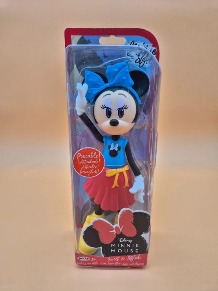 disney Poupée Minnie Mouse "Sweet & Stylish"  Look Chic Bleu, Rouge & Jaune