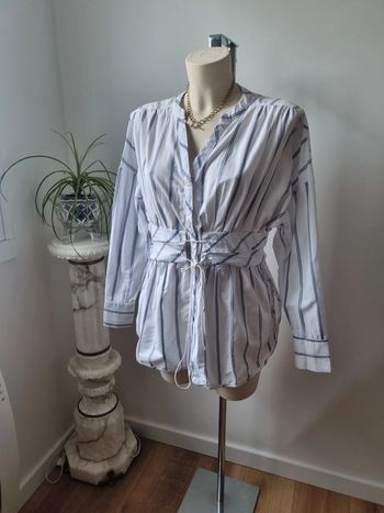 Chemise rayé en coton corset