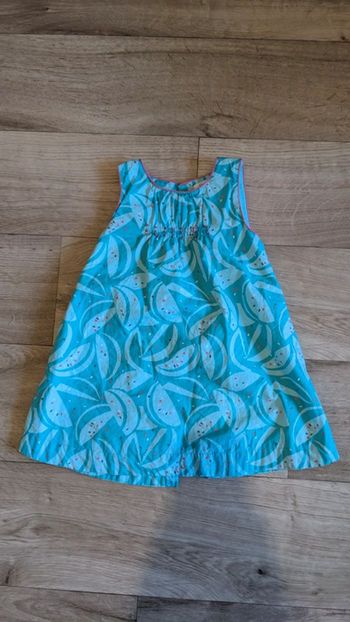Robe d'été turquoise Obaïbi 18 Mois