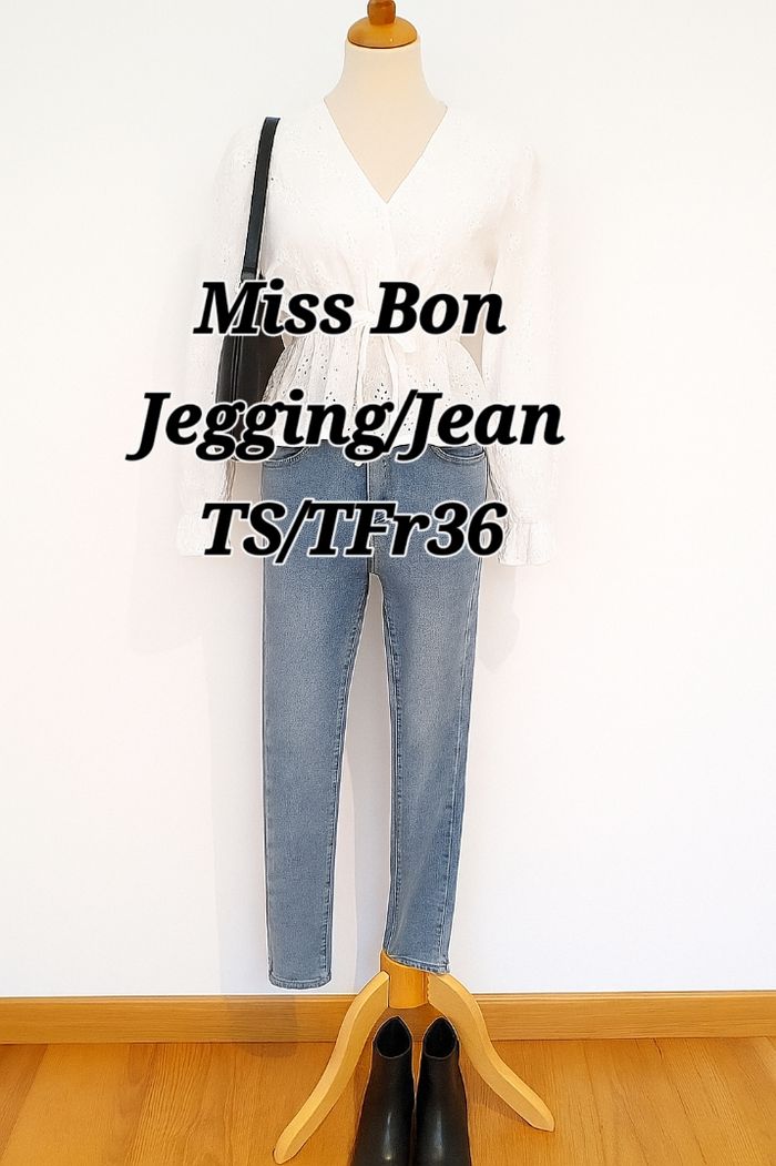 Miss Bon Jegging/Jean TS/TFr36 -Bleu-A la fois Jean&Legging-Neuf avec Etiquette