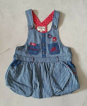 Petite robe ou jupe salopette rayé,  Lee Cooper taille 24 mois neuve