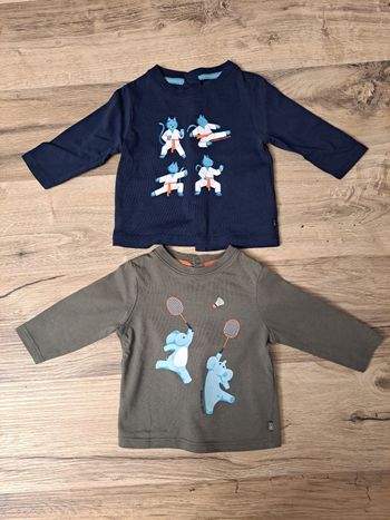 2 hauts 3 mois Obaïbi Okaïdi neufs sans étiquette