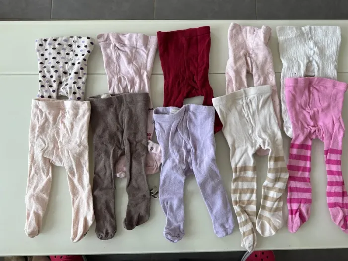 Lot de 10 collants 0-6 mois