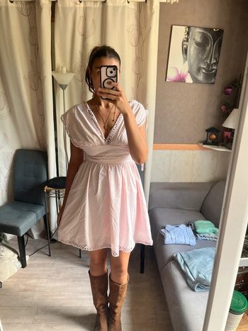 Robe patineuse western country dentelle Lolita cute
