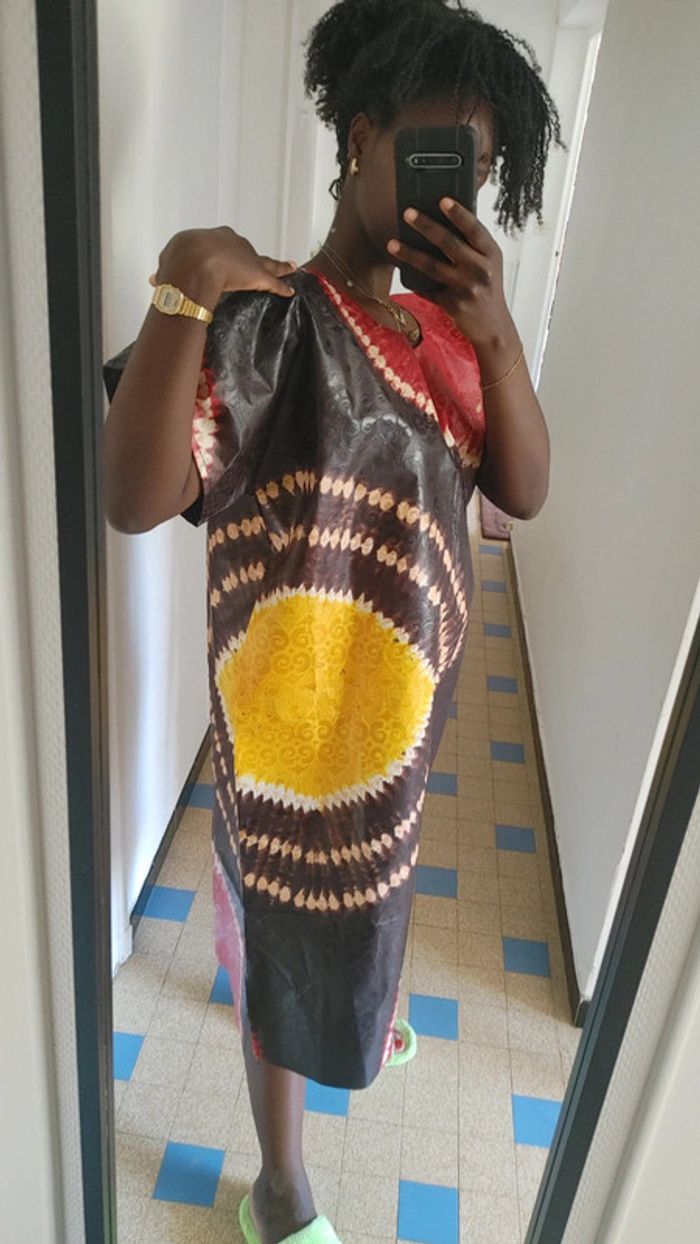 Robe boubou africaine sénégalaise bazin riche wax batik - photo numéro 9
