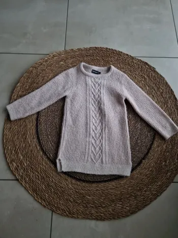 Jolie robe avec liseré lilas pull fille taille 3 ans